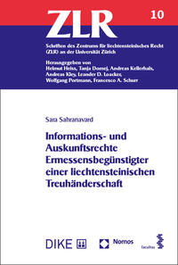 Vorderes Coverbild Informations- und Auskunftsrechte Ermessensbegünstigter einer liechtensteinischen Treuhänderschaft