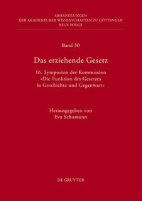 Vorderes Coverbild Das erziehende Gesetz