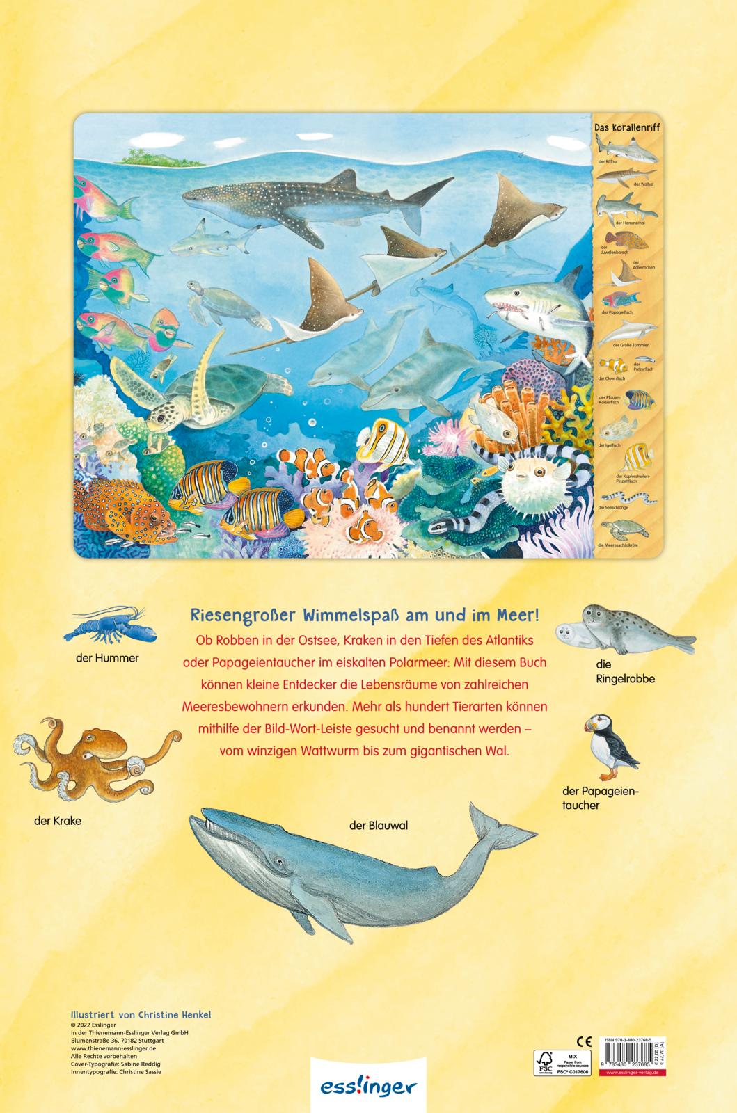 Rückseitencover Riesen-Wimmelbuch: Das Riesen-Meer-Wimmelbuch