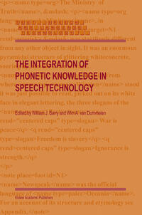 Vorderes Coverbild The Integration of Phonetic Knowledge in Speech Technology