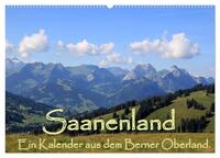 Vorderes Coverbild Saanenland. Ein Kalender aus dem Berner Oberland (Wandkalender 2025 DIN A2 quer), CALVENDO Monatskalender