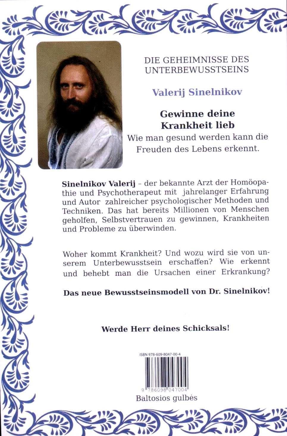 Rückseitencover Gewinne deine Krankheit lieb