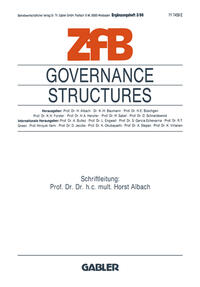 Vorderes Coverbild Governance Structures