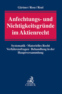 Vorderes Coverbild Anfechtungs- und Nichtigkeitsgründe im Aktienrecht