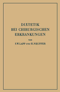 Vorderes Coverbild Diätetik bei Chirurgischen Erkrankungen