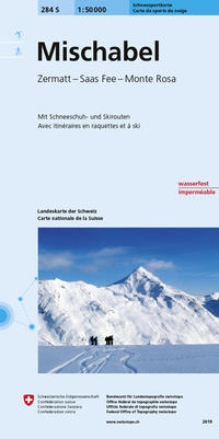 Vorderes Coverbild 284S Mischabel Schneesportkarte