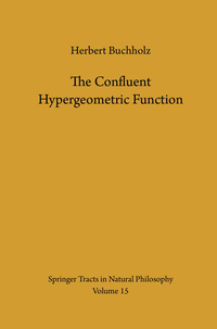 Vorderes Coverbild The Confluent Hypergeometric Function