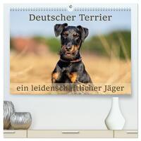 Vorderes Coverbild Deutscher Terrier - ein leidenschaftlicher Jäger (hochwertiger Premium Wandkalender 2025 DIN A2 quer), Kunstdruck in Hochglanz