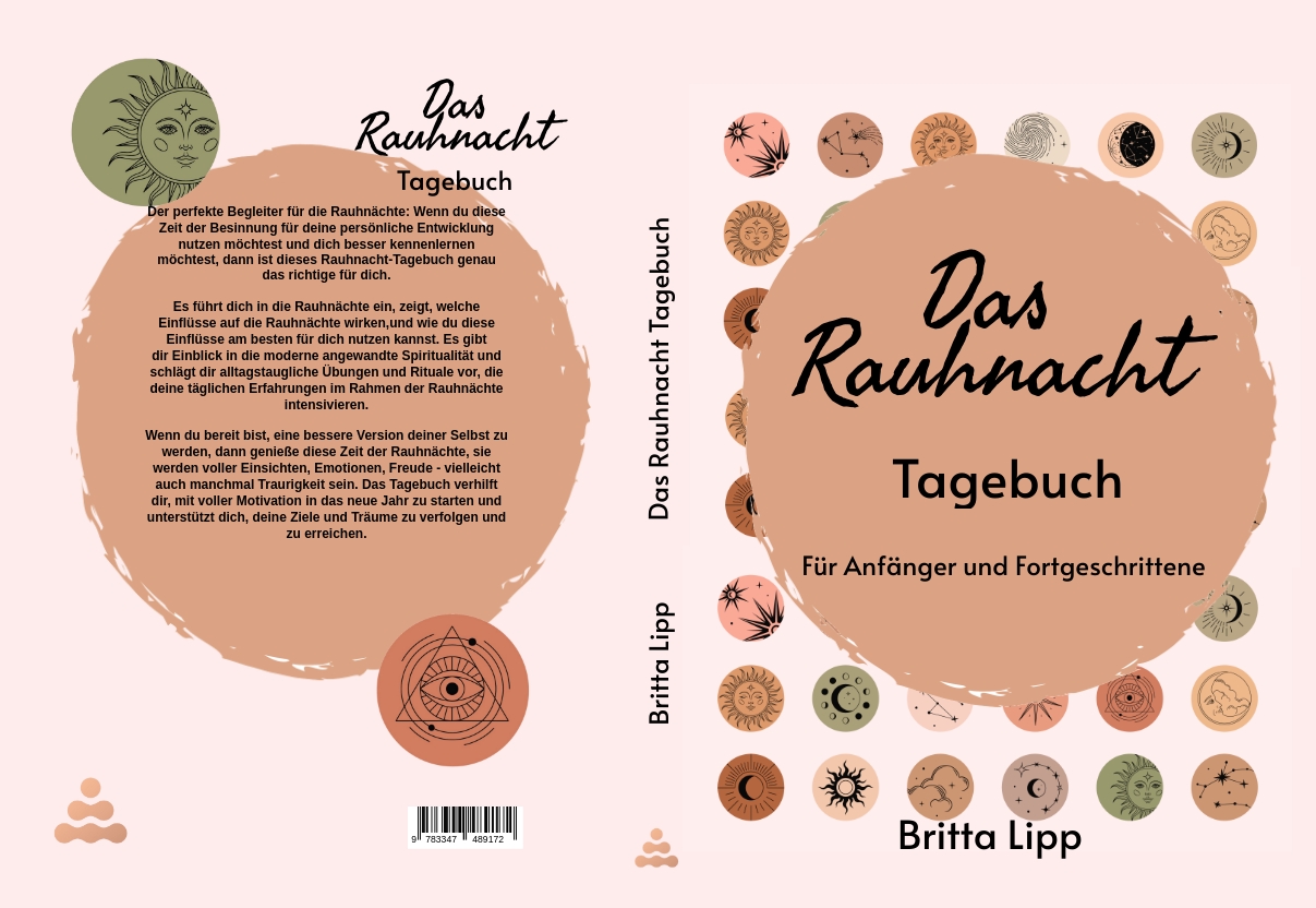 Gesamtes Coverbild Das Rauhnacht Tagebuch - ein Spiritueller Begleiter durch die magischen Nächte.