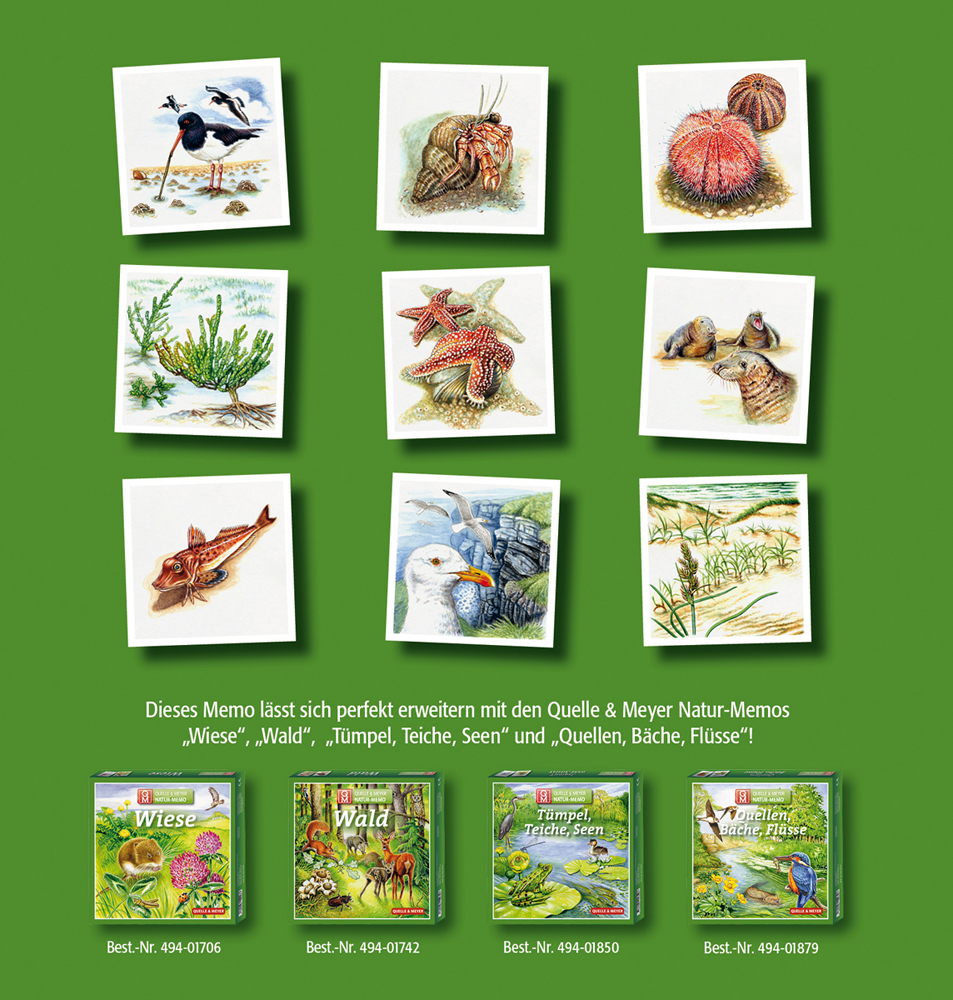 Rückseitencover Natur-Memo „Küste, Strand, Watt“