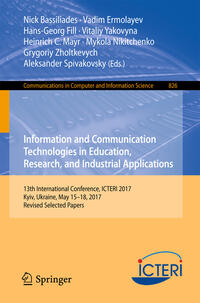 Vorderes Coverbild Information and Communication Technologies in Education, Research, and Industrial Applications