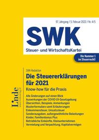 Vorderes Coverbild Die Steuererklärungen für 2021