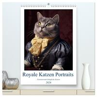 Vorderes Coverbild Royale Katzen Portraits (hochwertiger Premium Wandkalender 2026 DIN A2 hoch), Kunstdruck in Hochglanz