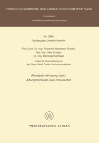 Vorderes Coverbild Abwasserreinigung durch Adsorptionskoks aus Braunkohle