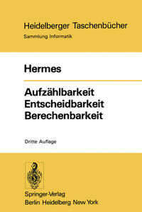 Vorderes Coverbild Aufzählbarkeit Entscheidbarkeit Berechenbarkeit