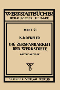 Vorderes Coverbild Die Zerspanbarkeit der Werkstoffe