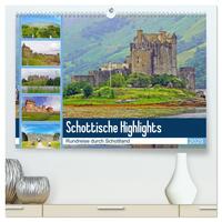 Vorderes Coverbild Schottische Highlights Rundreise durch Schottland (hochwertiger Premium Wandkalender 2025 DIN A2 quer), Kunstdruck in Hochglanz
