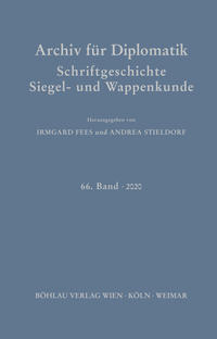 Vorderes Coverbild Archiv für Diplomatik, Schriftgeschichte, Siegel- und Wappenkunde