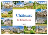 Vorderes Coverbild Châteaux. Im Tal der Loire (Tischkalender 2025 DIN A5 quer), CALVENDO Monatskalender