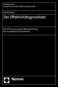 Vorderes Coverbild Der Effektivitätsgrundsatz