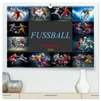 Vorderes Coverbild Fussball - Zweikampf (hochwertiger Premium Wandkalender 2025 DIN A2 quer), Kunstdruck in Hochglanz
