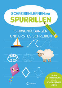 Vorderes Coverbild Schreiben lernen mit Spurrillen - Schwungübungen und erstes Schreiben