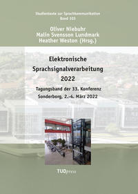 Vorderes Coverbild Elektronische Sprachsignalverarbeitung 2022