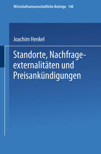 Vorderes Coverbild Standorte, Nachfrageexternalitäten und Preisankündigungen