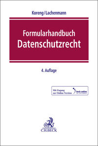 Vorderes Coverbild Formularhandbuch Datenschutzrecht