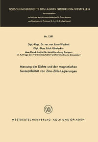 Vorderes Coverbild Messung der Dichte und der magnetischen Suszeptibilität von Zinn-Zink-Legierungen