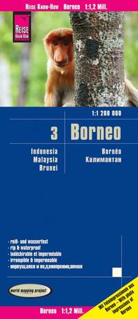 Vorderes Coverbild Reise Know-How Landkarte Borneo (1:1.200.000): Kalimantan, Sabah & Sarawak, Brunei - Indonesien 3