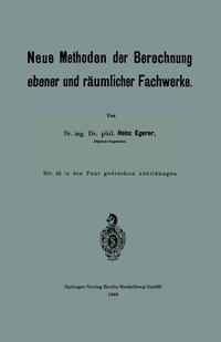 Vorderes Coverbild Neue Methoden der Berechnung ebener und räumlicher Fachwerke