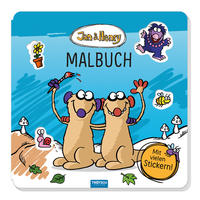 Vorderes Coverbild Trötsch Jan und Henry Malbuch mit Stickern