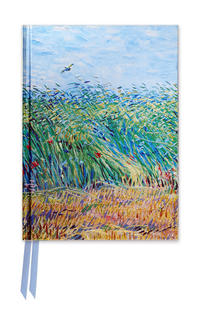Vorderes Coverbild Premium Notizbuch DIN A6: Vincent van Gogh, Getreidefeld mit Mohnblumen und Lerche
