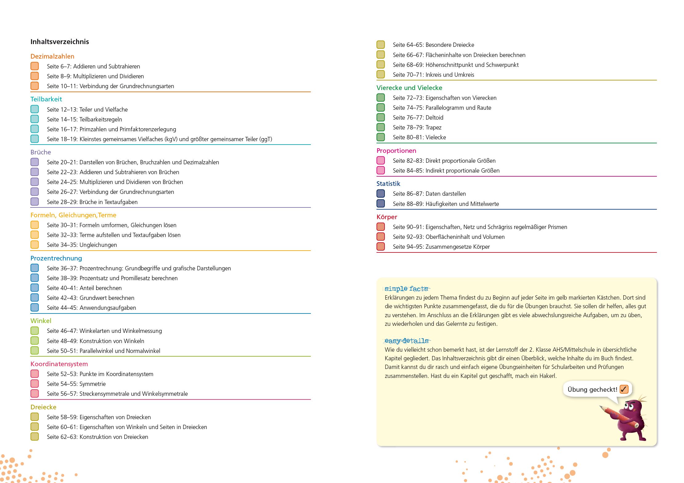 Beispielinhalt (Bild) simple und easy Mathematik 2
