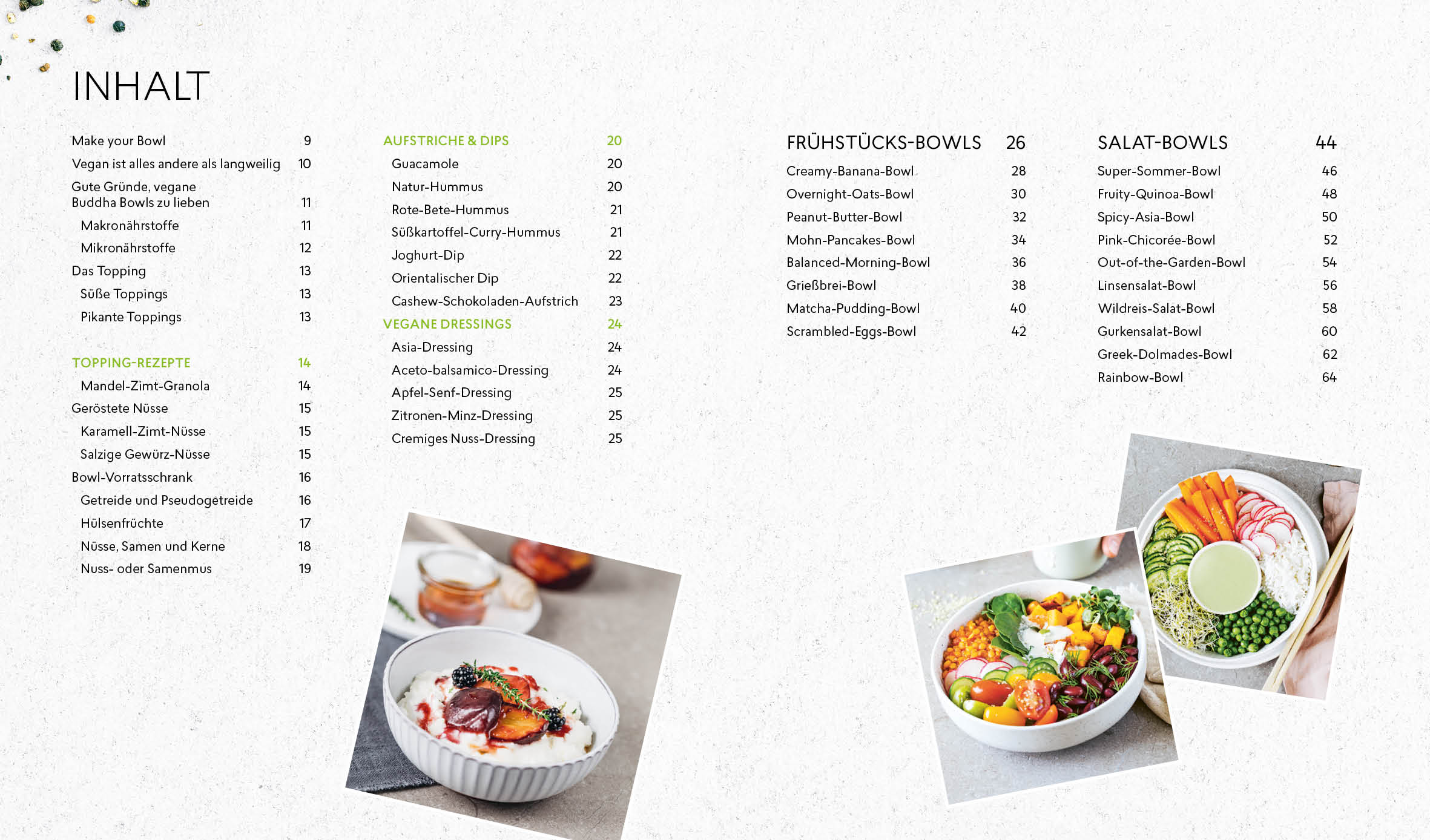 Beispielinhalt (Bild) Plant-based Bowls