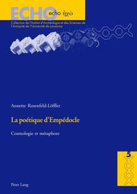 Vorderes Coverbild La poétique d’Empédocle