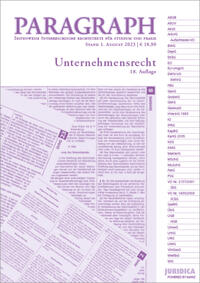 Vorderes Coverbild Paragraph - Unternehmensrecht