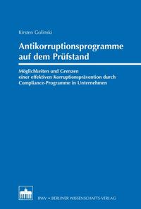 Vorderes Coverbild Antikorruptionsprogramme auf dem Prüfstand