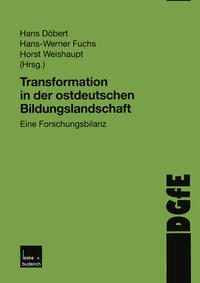 Vorderes Coverbild Transformation in der ostdeutschen Bildungslandschaft