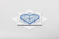Vorderes Coverbild Herzgeometrie Holz-Puzzle (mit Klappkarte und Kuvert)