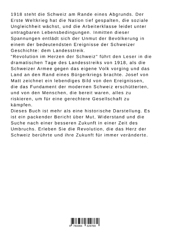 Rückseitencover Revolution im Herzen der Schweiz