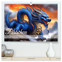 Vorderes Coverbild Drachen - Furchterregende und imposante Fabelwesen (hochwertiger Premium Wandkalender 2025 DIN A2 quer), Kunstdruck in Hochglanz
