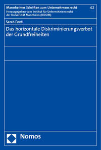Vorderes Coverbild Das horizontale Diskriminierungsverbot der Grundfreiheiten