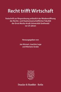 Vorderes Coverbild Recht trifft Wirtschaft.