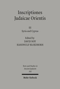 Vorderes Coverbild Inscriptiones Judaicae Orientis