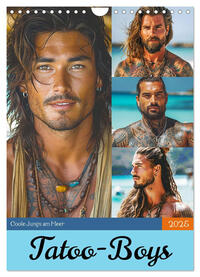 Vorderes Coverbild Tatoo-Boys. Coole Jungs am Meer (Wandkalender 2025 DIN A4 hoch), CALVENDO Monatskalender