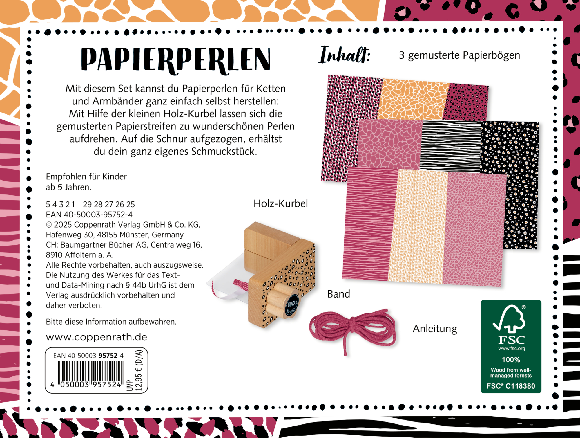 Rückseitencover Papierperlen zum Selbermachen