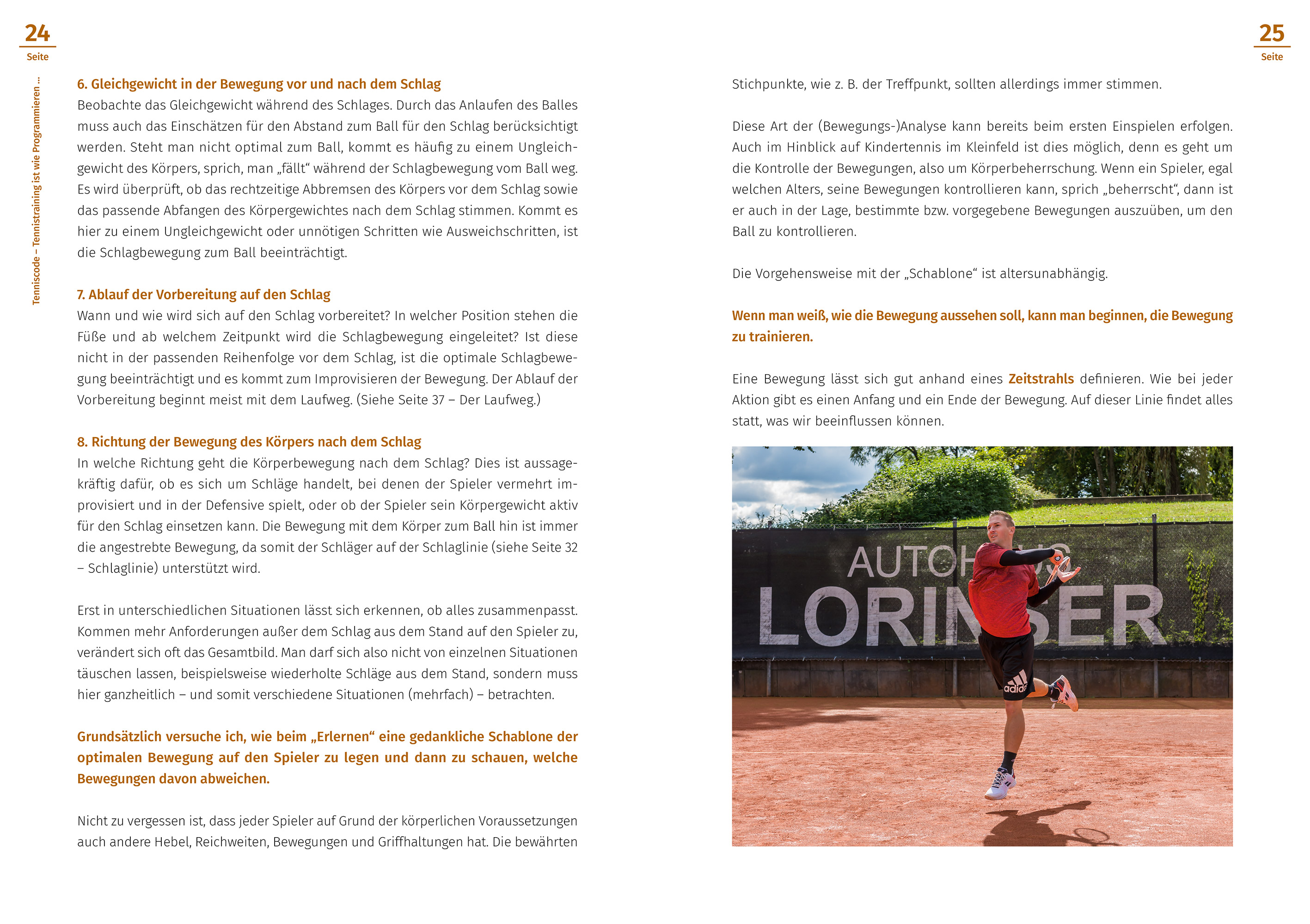 Beispielinhalt (Bild) Tenniscode