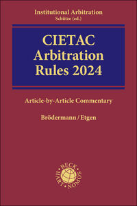 Vorderes Coverbild CIETAC Arbitration Rules 2024